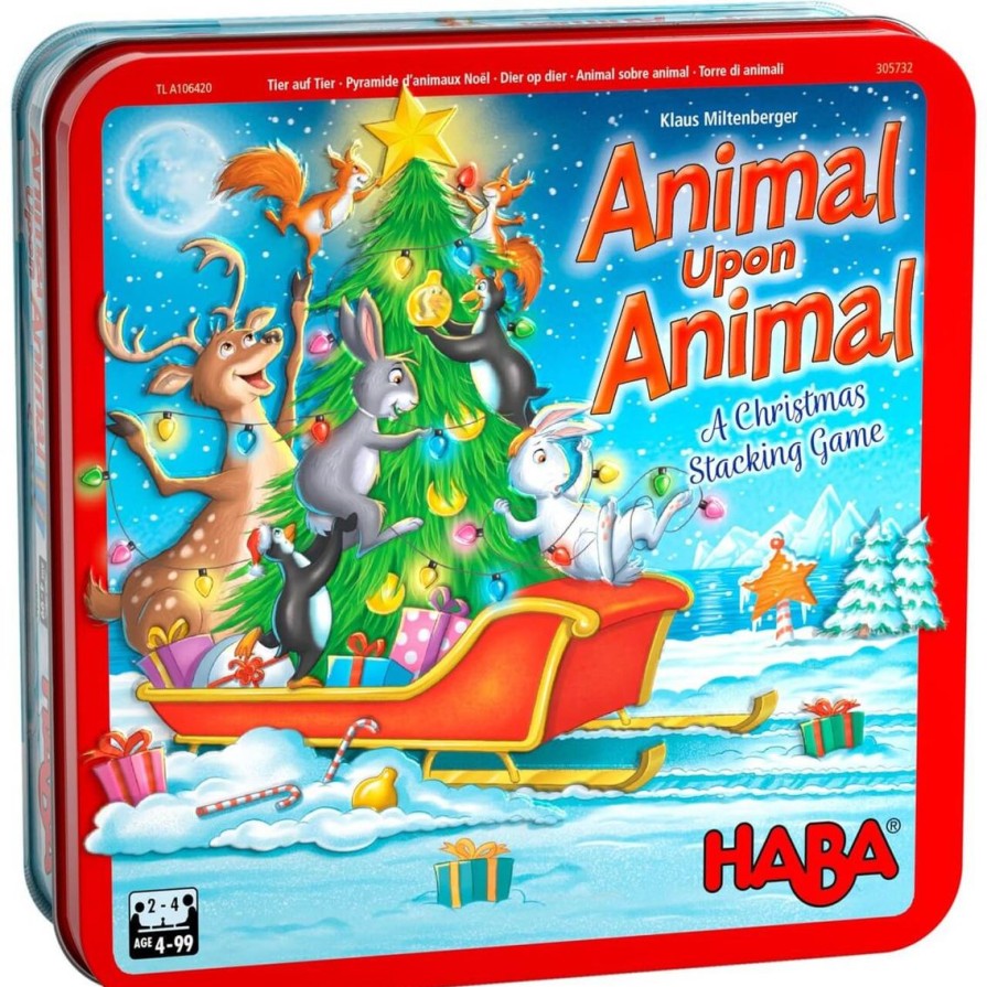 Clearance HABA Animal Upon Animal Christmas Stacking Game