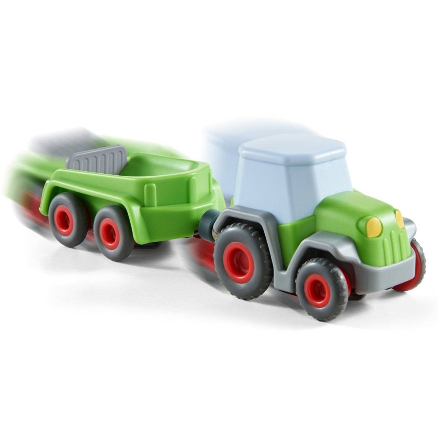 New HABA Kullerbu Tractor And Trailer With Momentum Motor