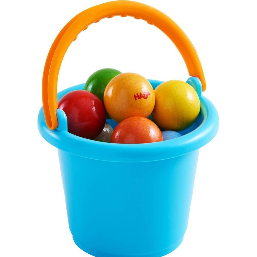 Hot HABA Kullerbu Bucket Of 13 Assorted Wooden Balls