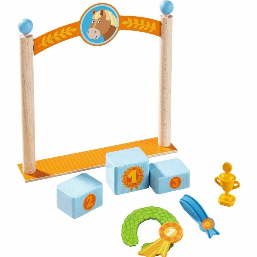 New HABA Little Friends Winner'S Pedestal Play Set