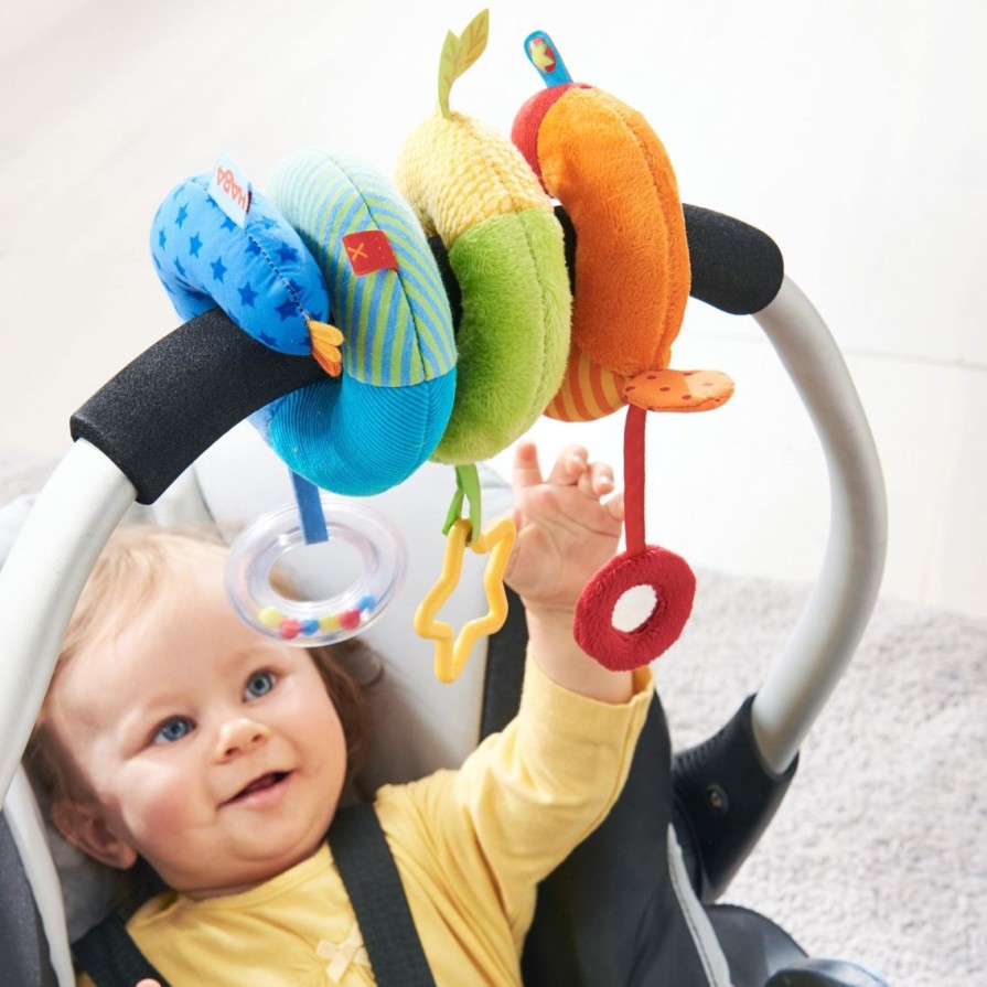 New HABA Rainbow Activity Spiral Stroller Toy