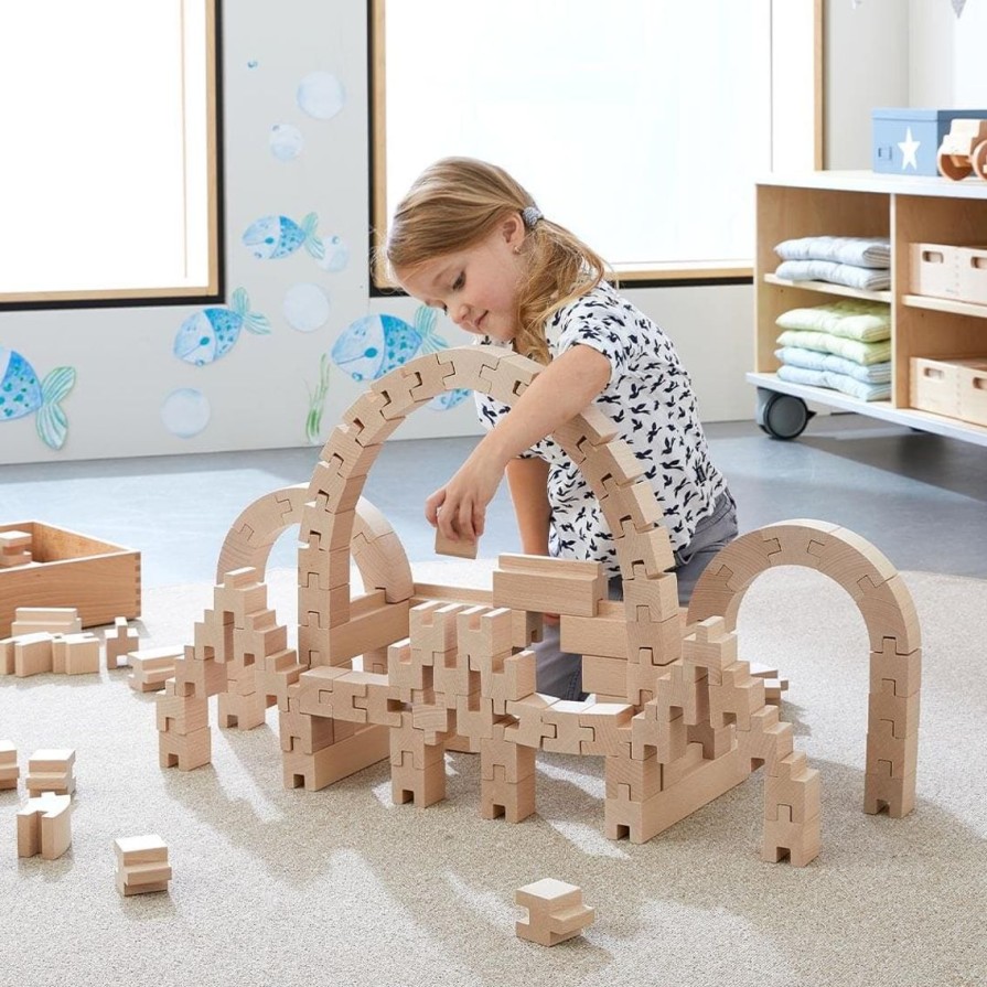 Wholesale HABA Interlocking Wooden Blocks Construction Set