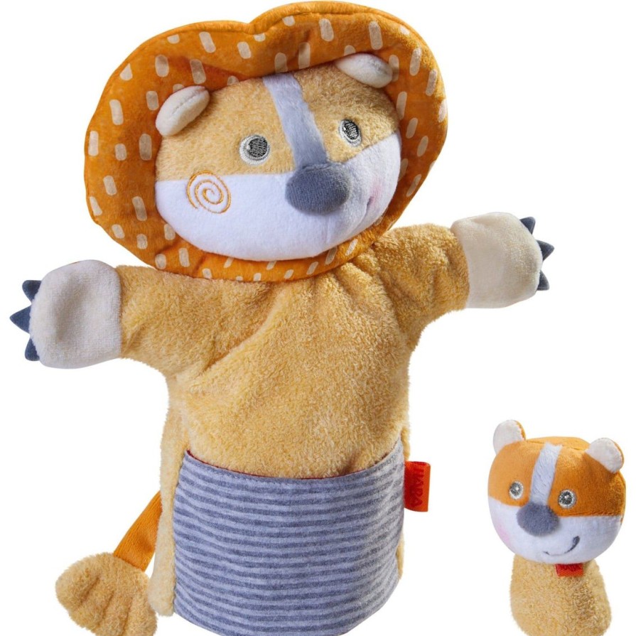 Hot HABA Glove Puppet Lion With Baby Cub Finger Puppet