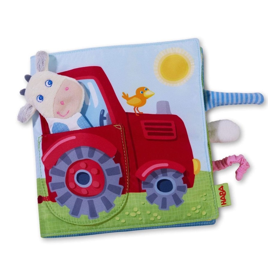 Clearance HABA Down On The Farm Soft Book With Cow Puppet