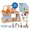 New HABA Little Friends Family Fun Dollhouse Bundle With Doghouse