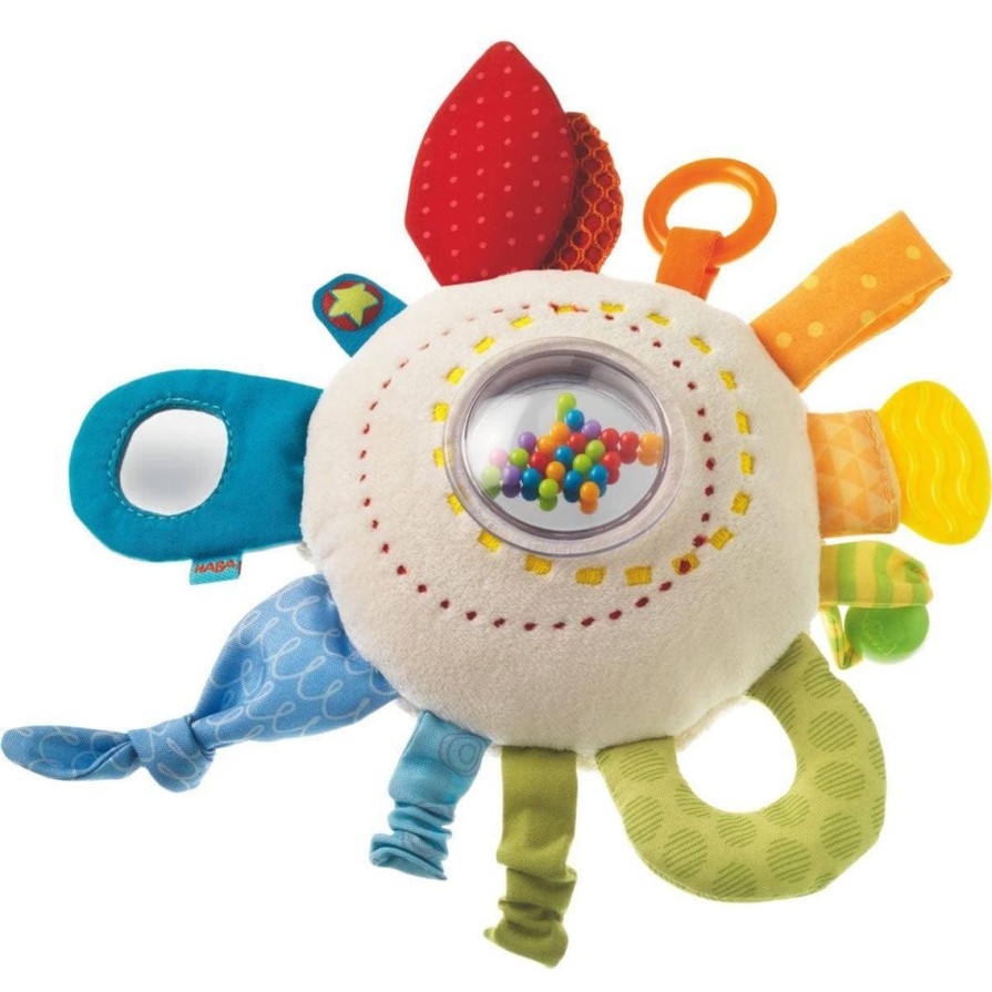 Clearance HABA Teether Cuddly Rainbow Round Activity Toy