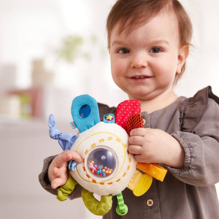 Clearance HABA Teether Cuddly Rainbow Round Activity Toy