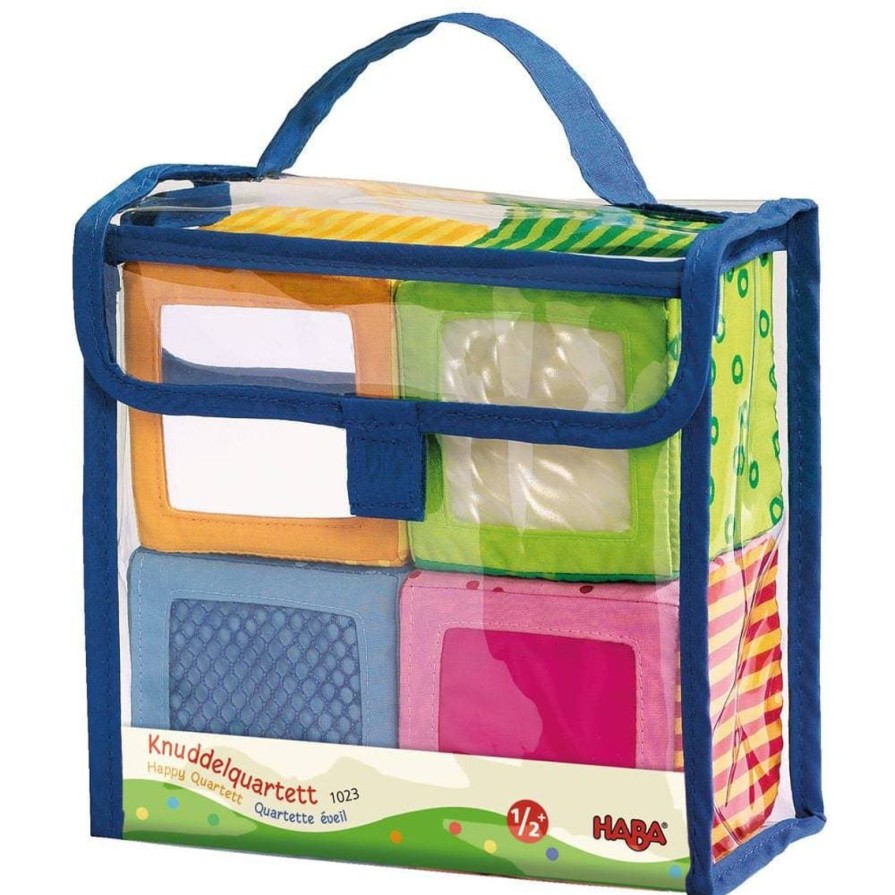 New HABA Happy Quartett Baby'S 4 Piece Soft Block Set